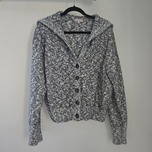 J. Crew Cardigan Button Down Sweater - Black & White + FREE BEAUTY GIFT 🪷